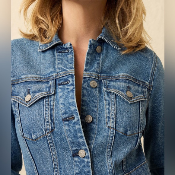 Faherty Michelle Denim Dress NWT size 4 - Picture 11 of 14